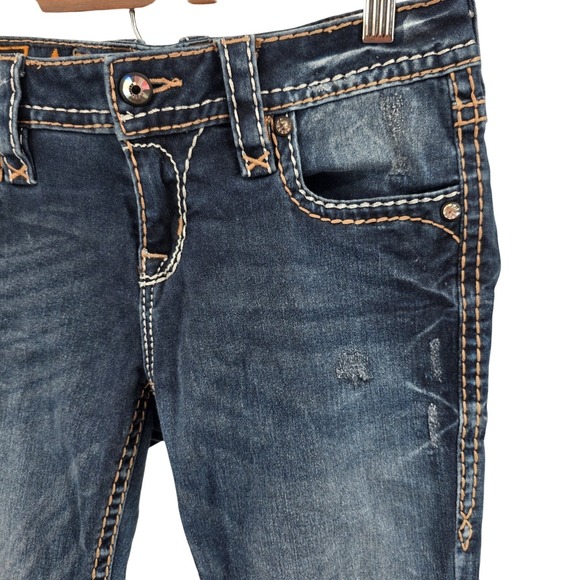 Women's Rock Revival Sakura Crop Jeans Size 27 - Picture 2 of 10